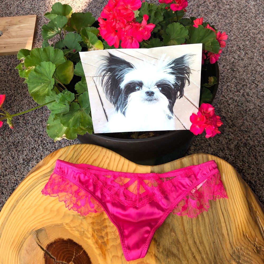 VS Very Sexy Lace Thong Size XSmall NWT Pink